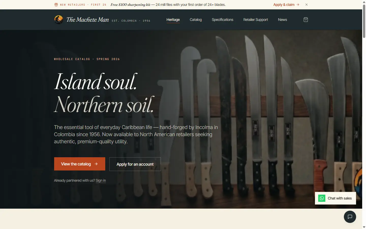 The Macheteman — an online store we built