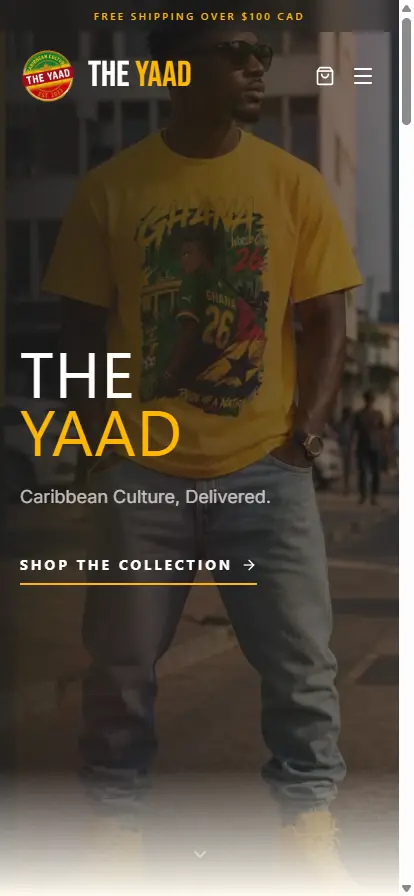 The Yaad website on a phone
